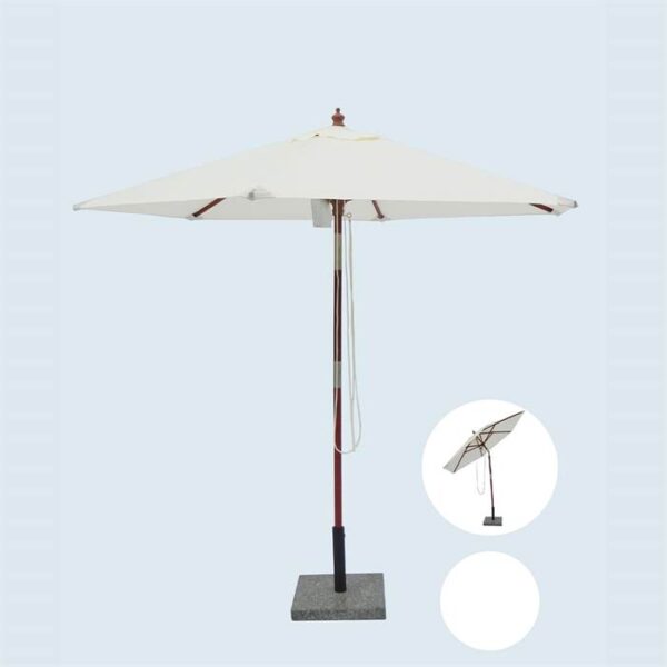 Geneve parasol - 2,5 meter - natur