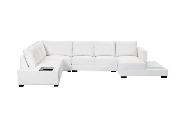 Auckland U-sofa, Hvid (Venstrevendt)