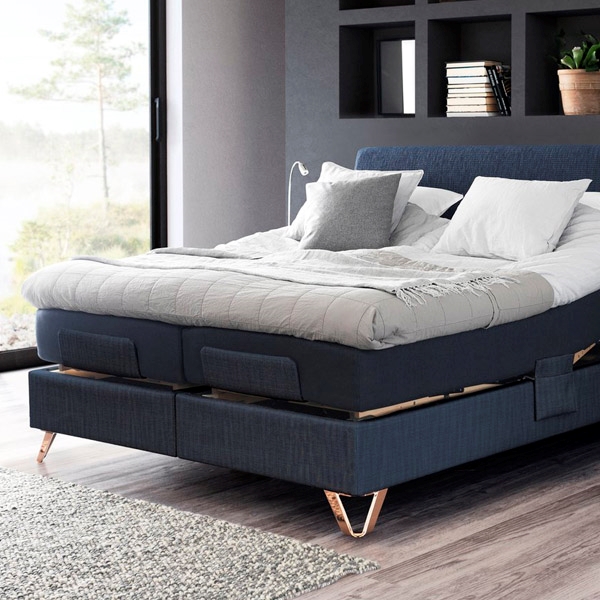 Jensen Prestige Aqtive 2 elevationsseng - Softline 3 - 160x200 cm - Antracitgrå - Medium/Ekstra fast