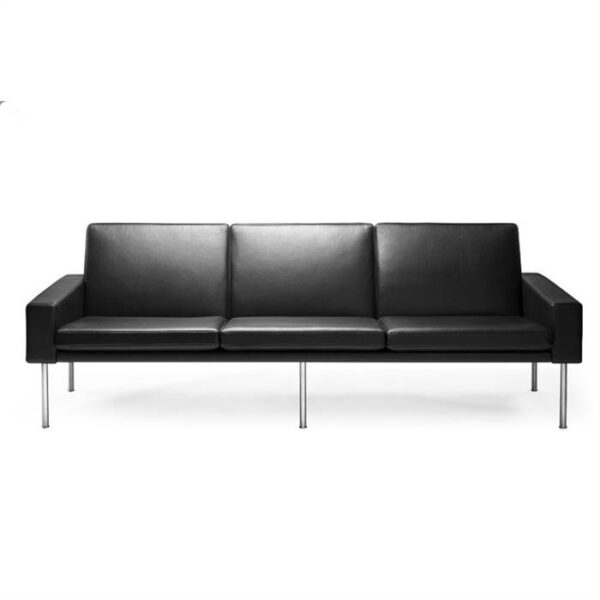 Wegner GE34 3 pers. sofa - Sort læder