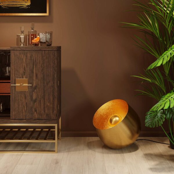 KARE Apollon gulvlampe, guld, Ø 50 cm