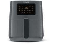 Philips 5000-serie HD9255/60. produkttype: frituregryde, kapacitet: 4,1 l, friturekapacitet: 0,8 kg. designtype: enkeltskærm, produktets farve: sort, grå, betjening: touch. displaytype: LED. effekt: 1400 W. bredde: 264 mm, dybde: 360 mm, højde: 295 mm (HD9255/60)