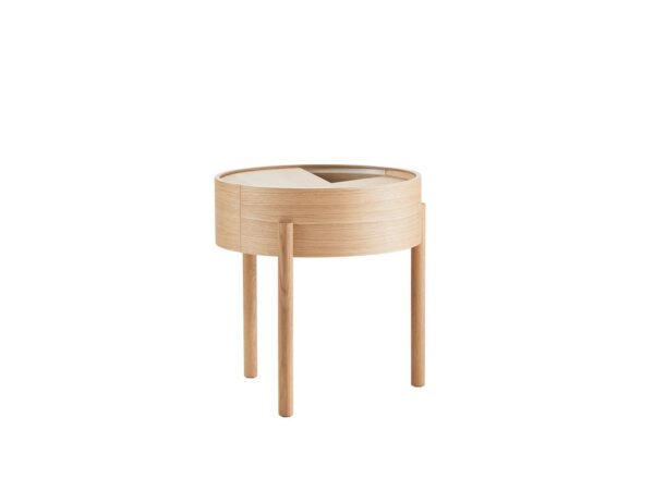Woud - Arc Side and Coffee Table - Kaffebord - Olieret Eg - Sidebord - Ø42 x H45 cm