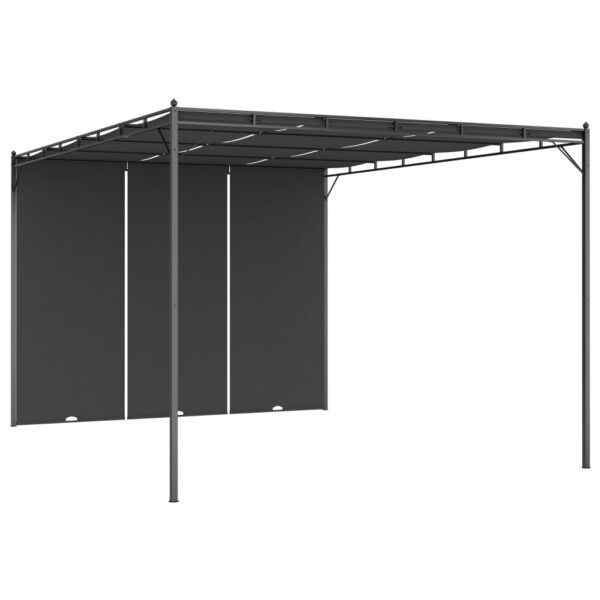 vidaXL havepavillon med gardin 4x3x2,25 m antracitgrå