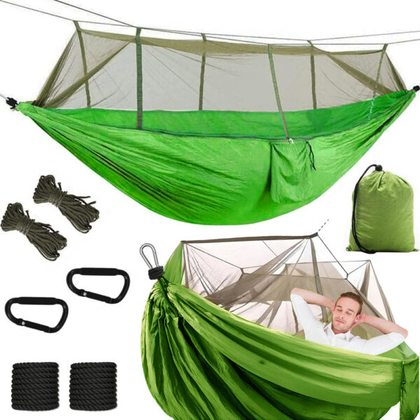 Letvægts Hængekøje med Myggenet Perfekt til Camping & Outdoor - WeDoBetter.dk