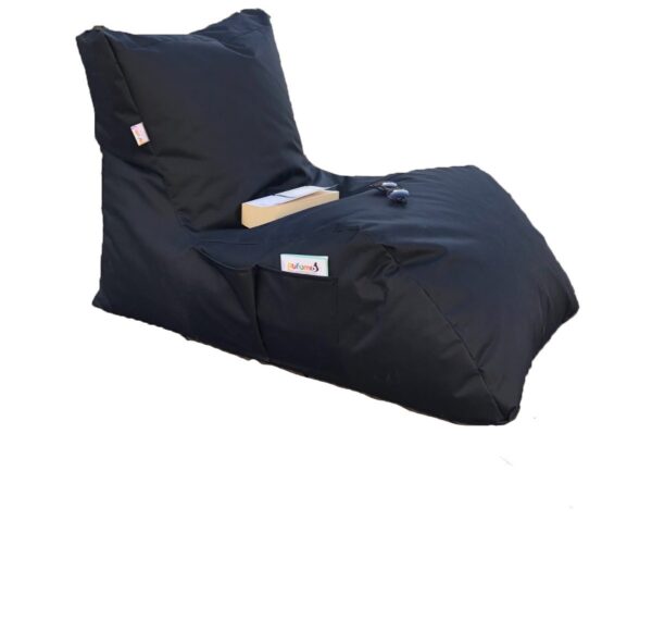 NORDVÄRK Daybed udendørs sækkestol - sort polyester